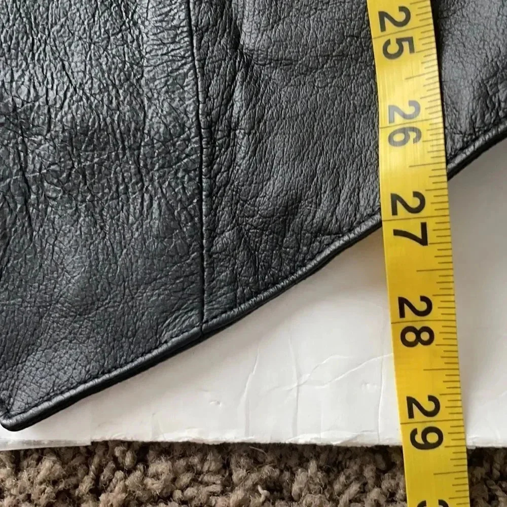Otello Pelle vintage leather vest Black. Men’s size XL 100% genuine leather - Picture 7 of 12